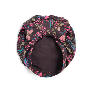 Mightly Girls Brown Floral Hat size: 0-6 Months